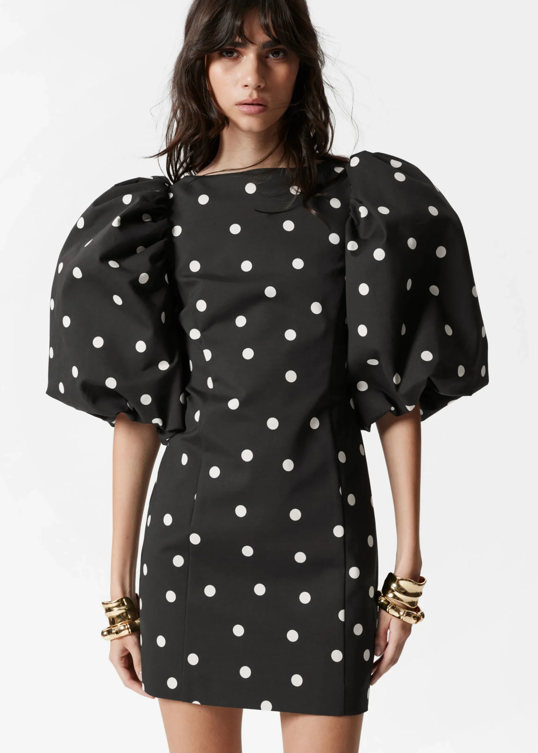 Minikleid mit Puffärmeln