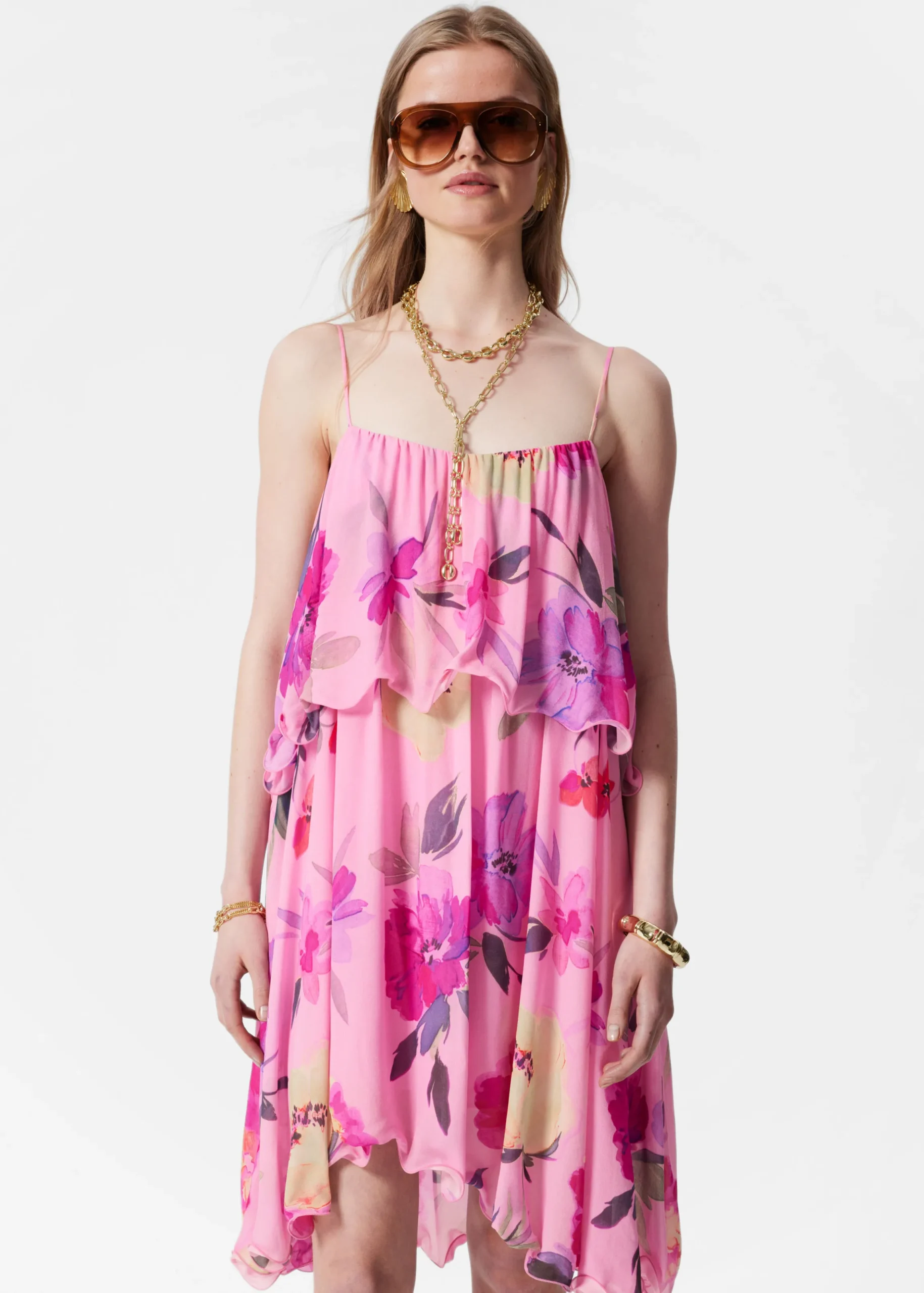 Minikleid mit Rüschen