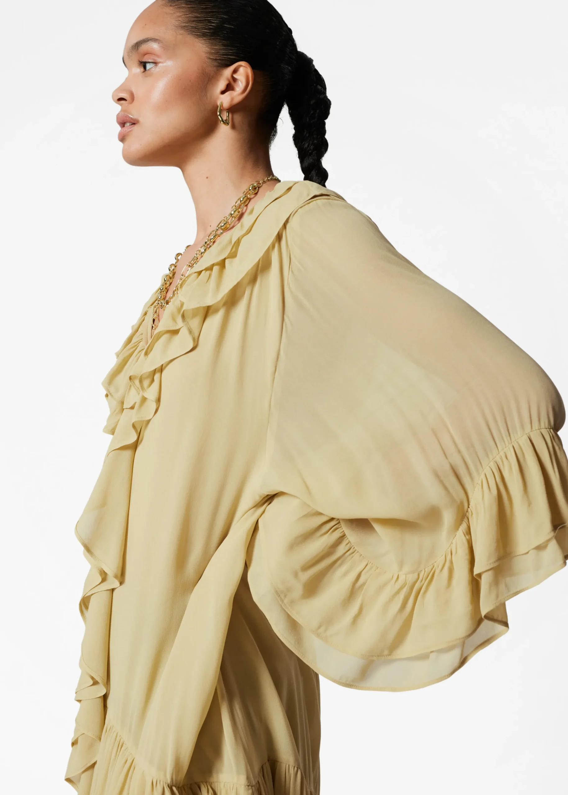 Minikleid mit Volants