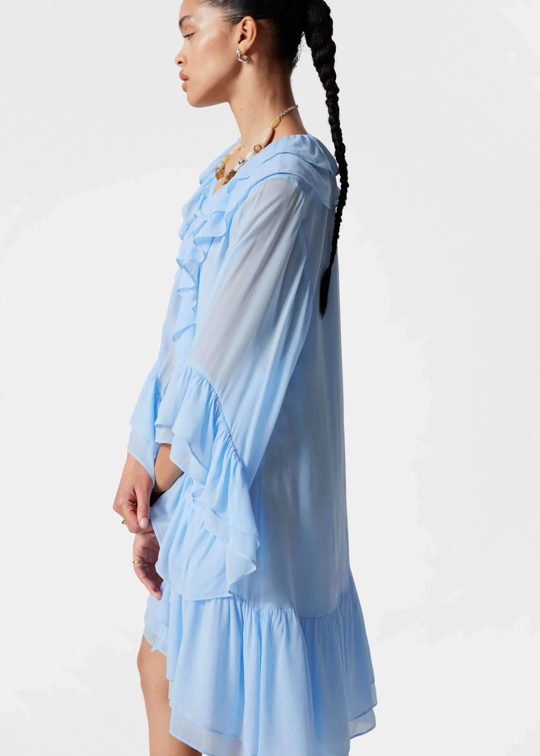 Minikleid mit Volants