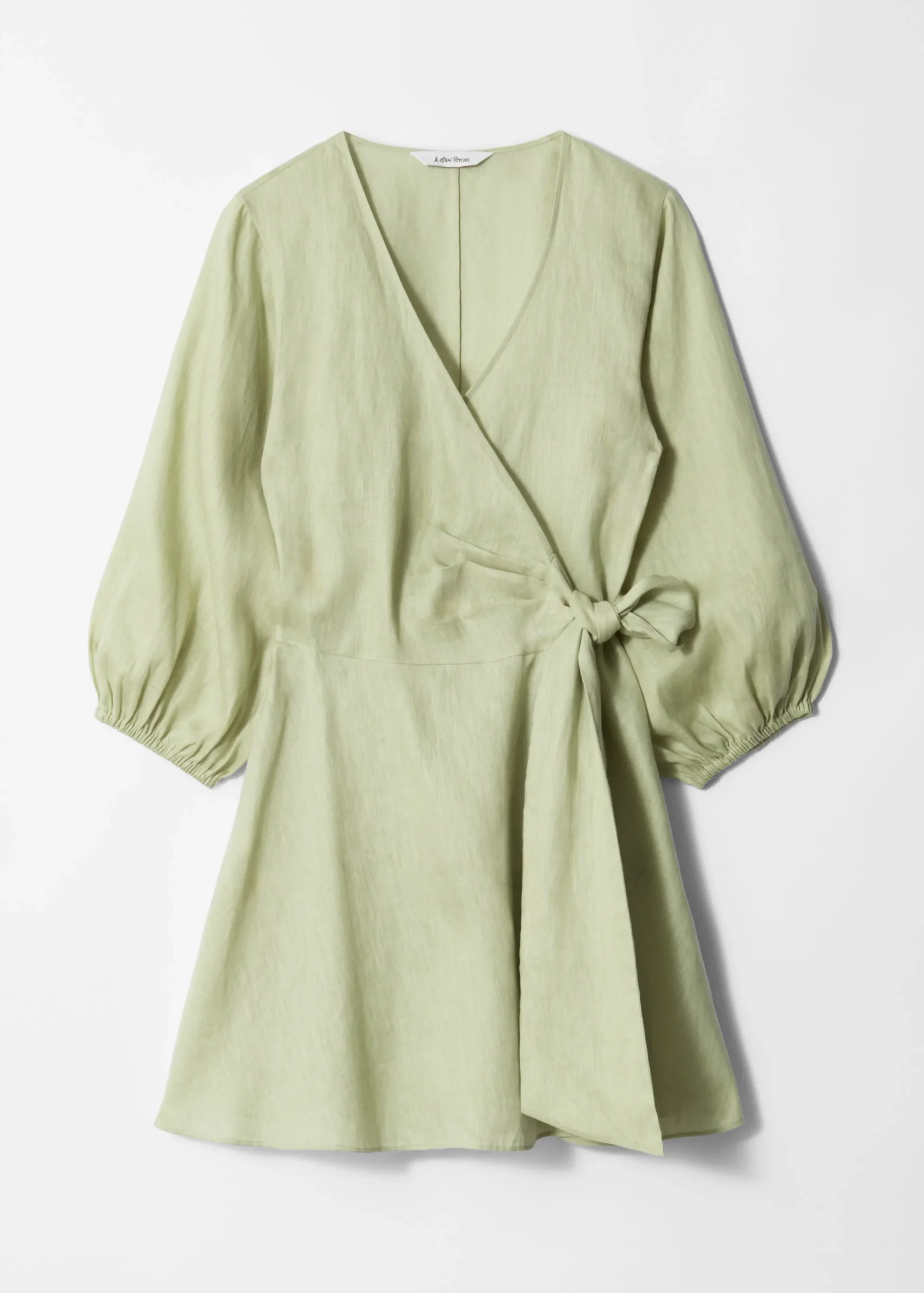 Mini-Wickelkleid aus Leinen
