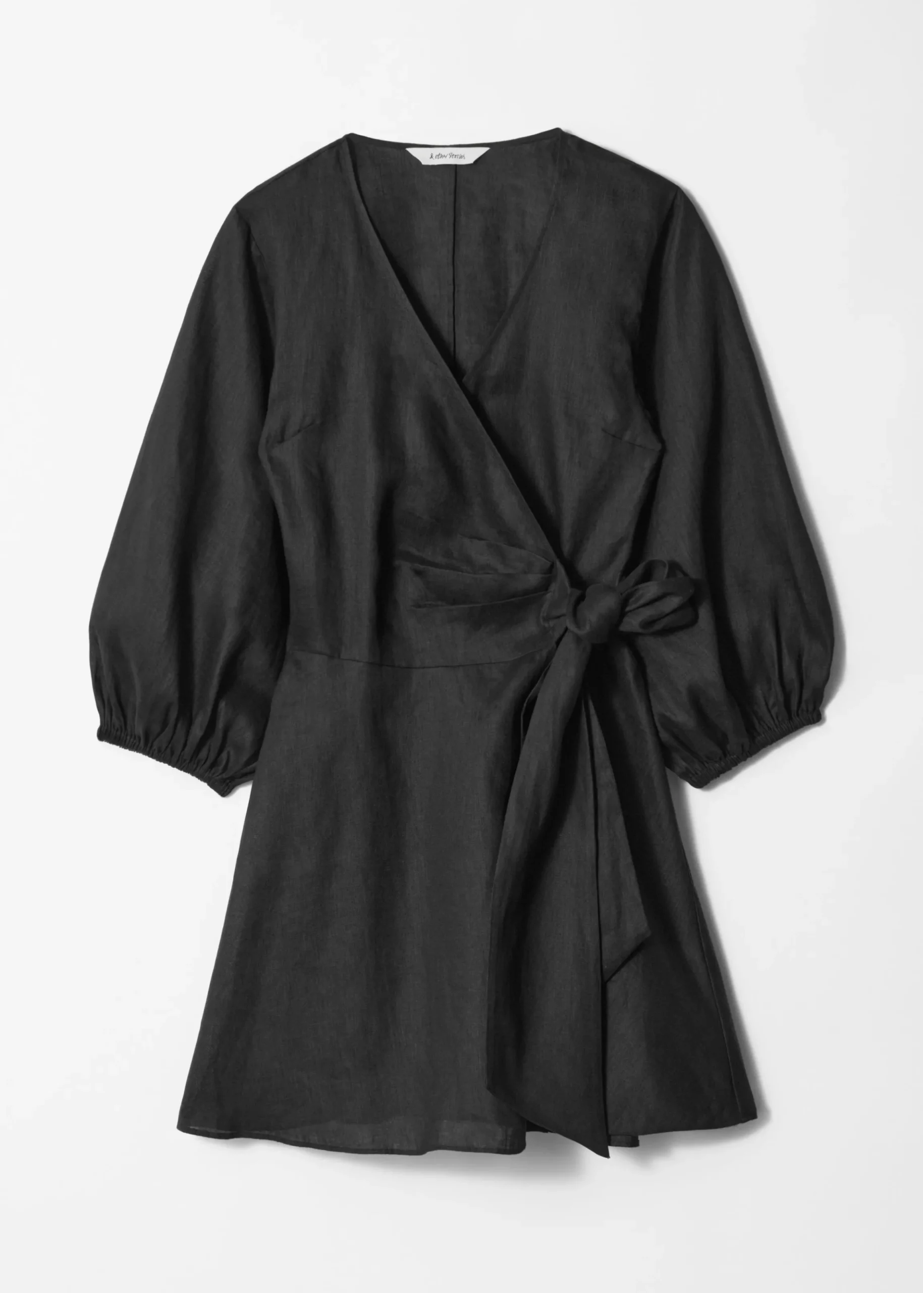 Mini-Wickelkleid aus Leinen