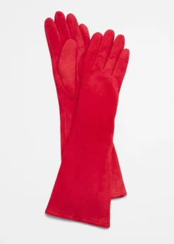 Mit Wolle gefütterte Handschuhe aus Veloursleder