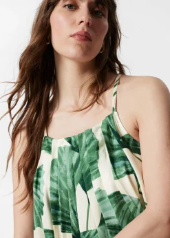 Neckholder-Maxikleid mit Falten