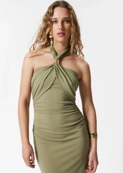 Neckholder-Midikleid