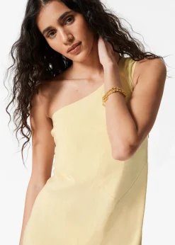 One-Shoulder-Midikleid