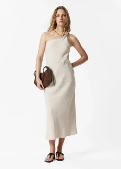 One-Shoulder-Midikleid