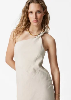 One-Shoulder-Midikleid
