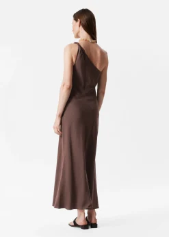 One-Shoulder-Midikleid