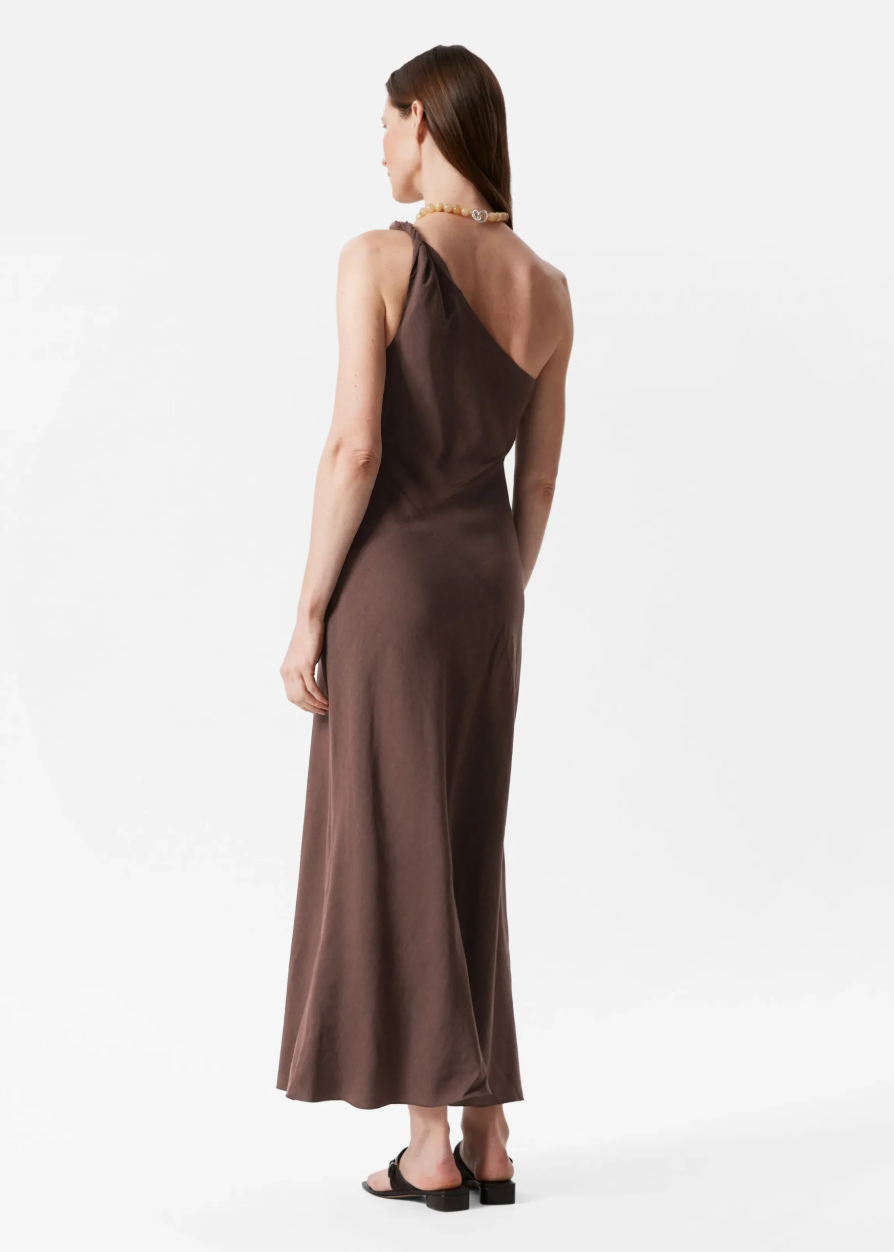 One-Shoulder-Midikleid