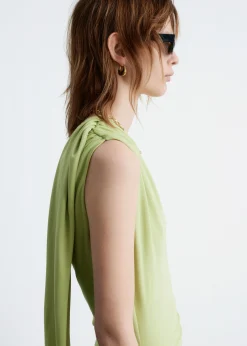 One-Shoulder-Midikleid mit Schal