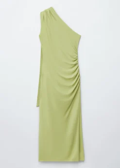 One-Shoulder-Midikleid mit Schal