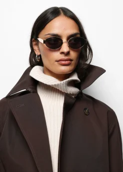 Ovale Sonnenbrille mit Metallgestell