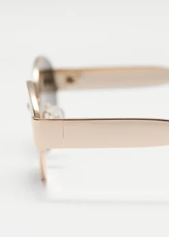 Ovale Sonnenbrille mit Metallgestell