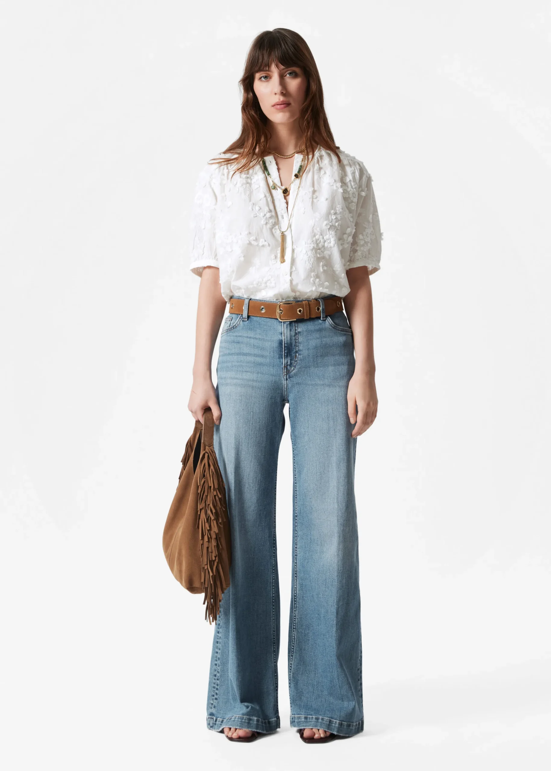 Oversized-Bluse mit Puffärmeln