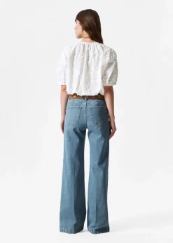 Oversized-Bluse mit Puffärmeln