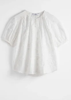 Oversized-Bluse mit Puffärmeln