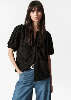 Oversized-Bluse mit Puffärmeln