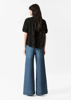 Oversized-Bluse mit Puffärmeln