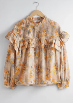 Oversized-Bluse mit Rüschen