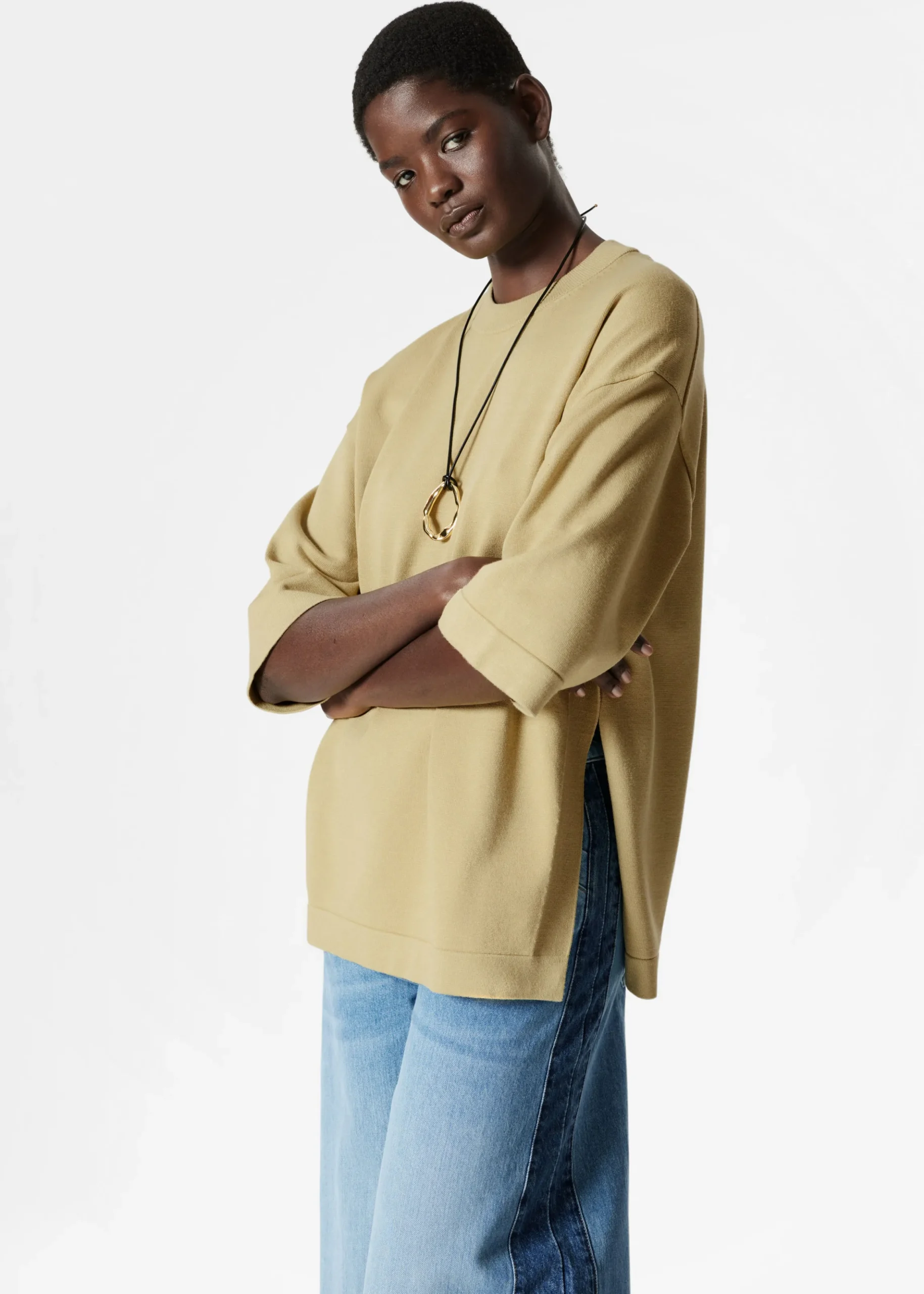 Oversized-T-Shirt aus Strick
