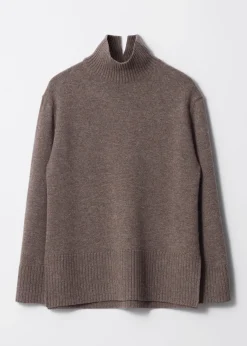 Oversized-Wollpullover mit Rollkragen