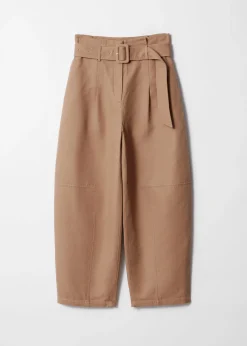 Paperbag-Hose mit Gürtel