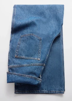 Paperbag-Jeans mit weitem Bein
