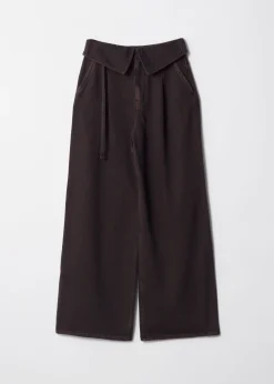 Paperbag-Jeans mit weitem Bein