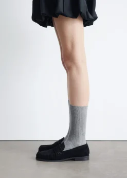 Penny-Loafer aus Veloursleder