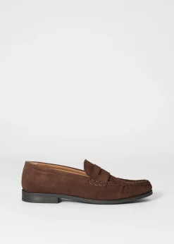 Penny-Loafer aus Veloursleder