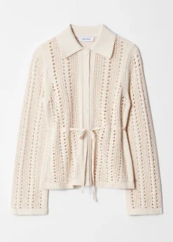 Pointelle-Strickjacke