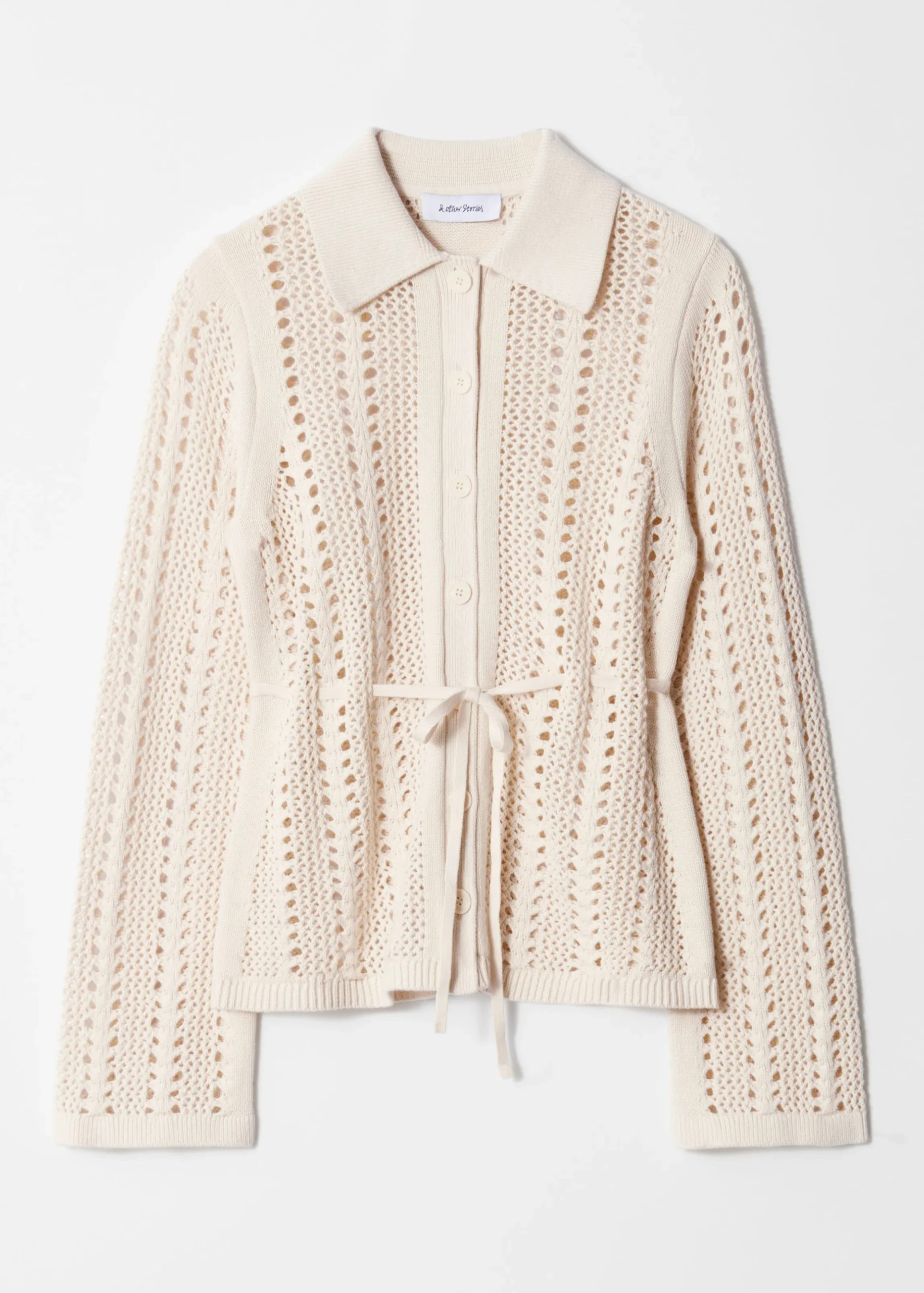 Pointelle-Strickjacke