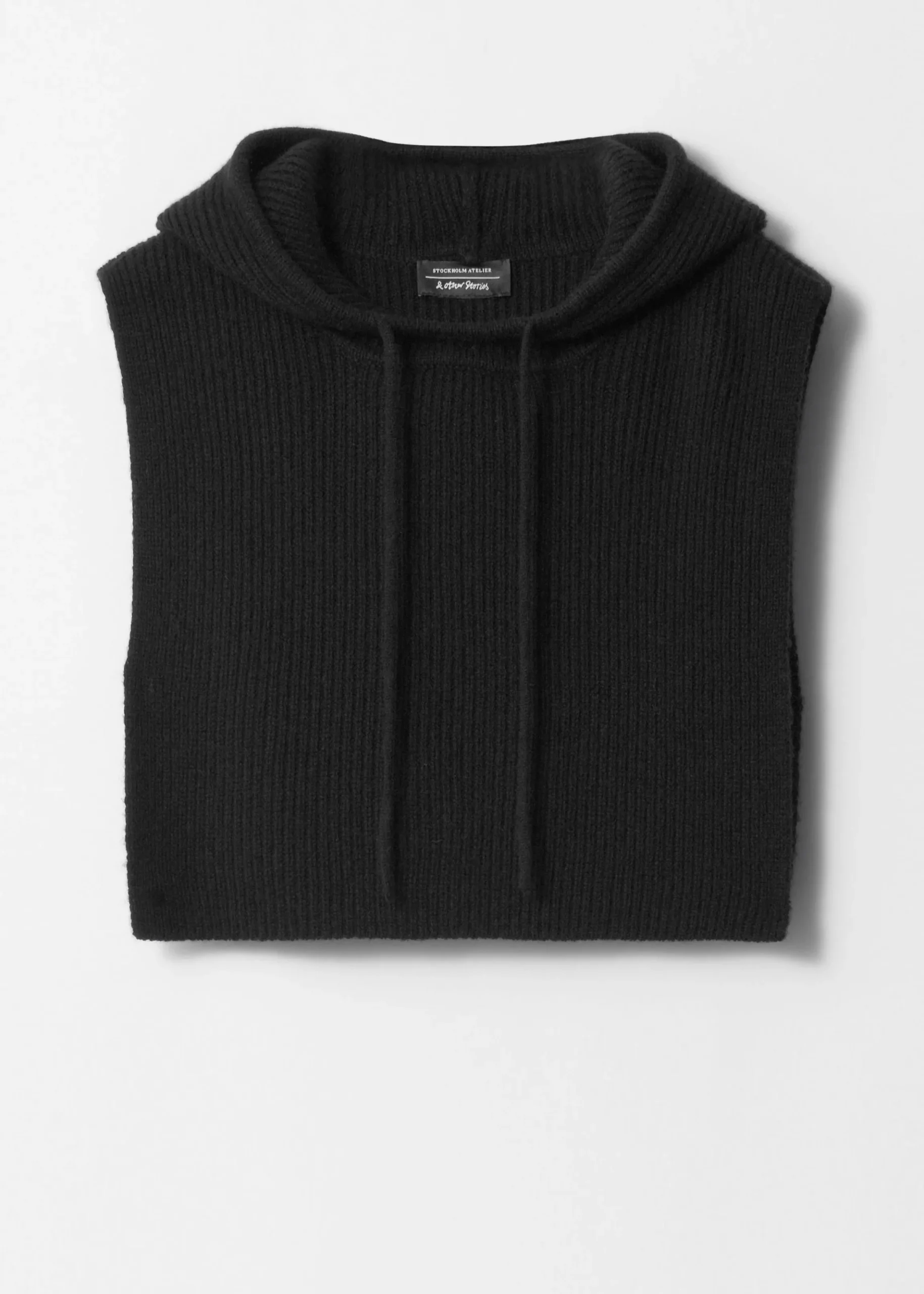 Poncho aus Wolle mit Kapuze