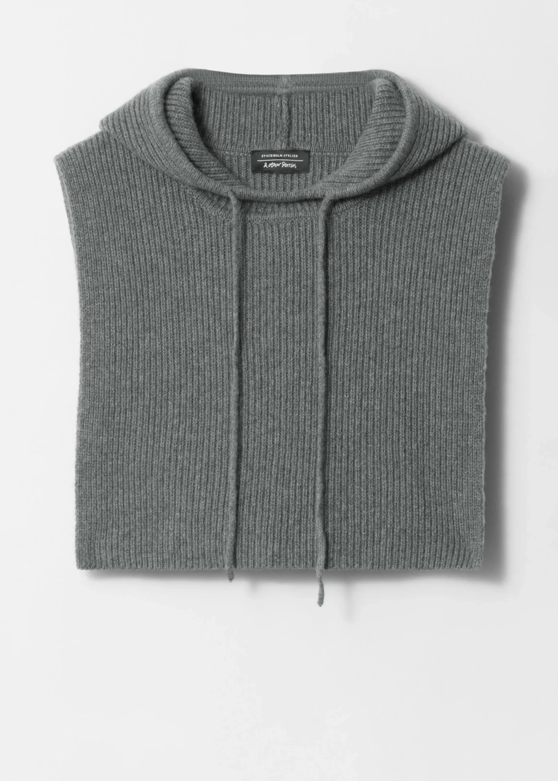 Poncho aus Wolle mit Kapuze