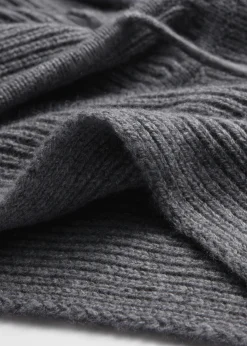 Poncho aus Wolle mit Kapuze