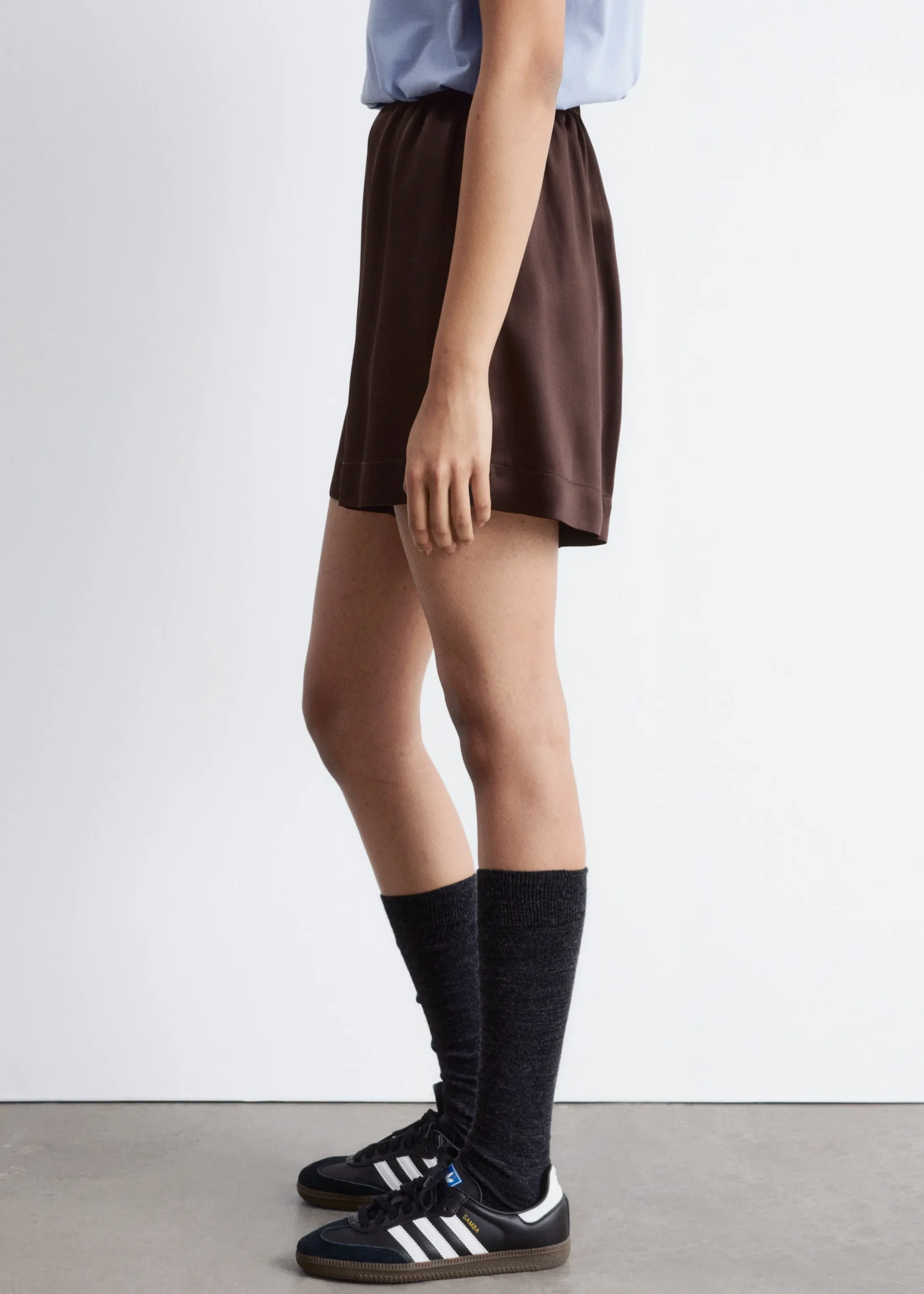 Pull-on-Shorts aus Satin