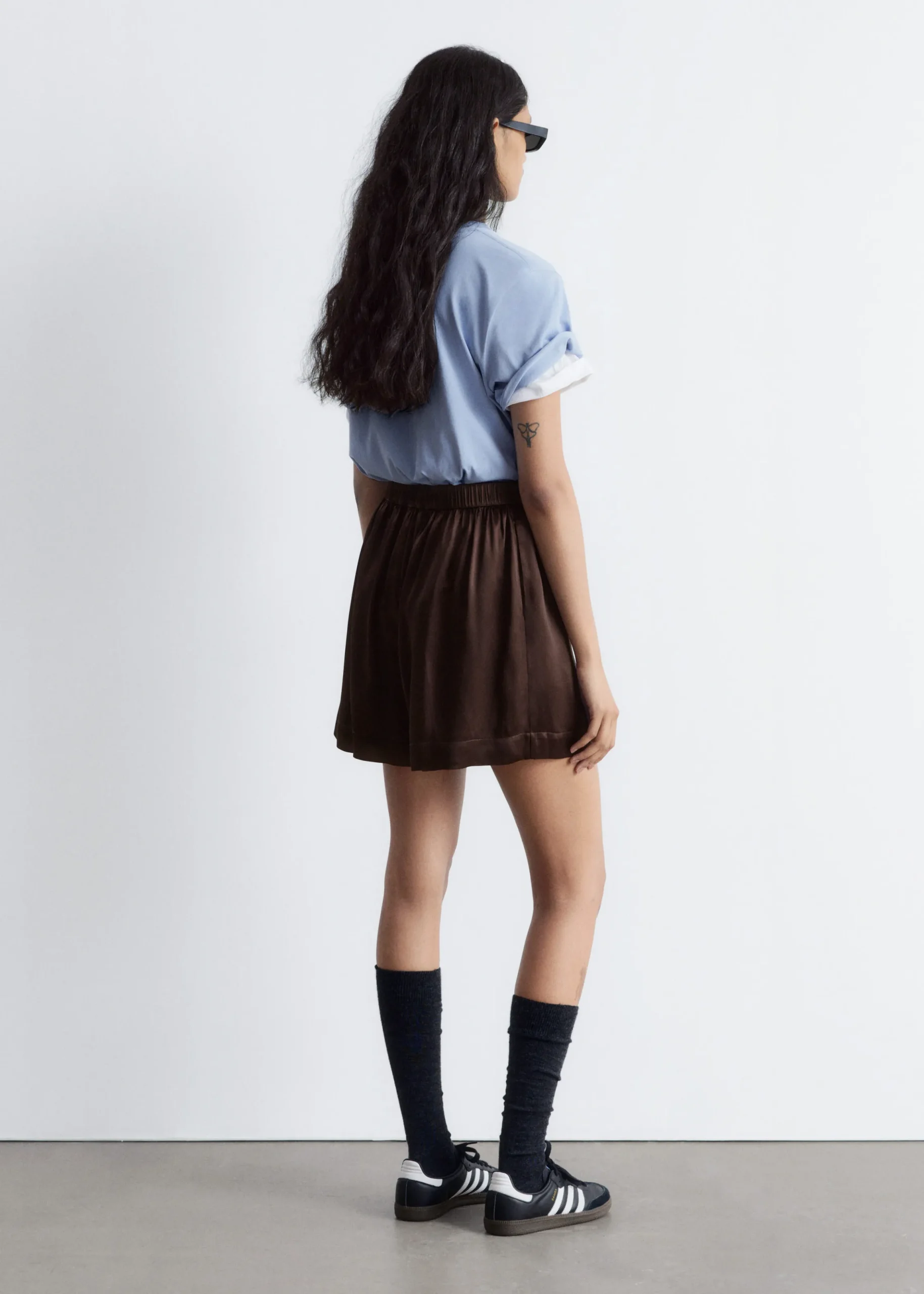 Pull-on-Shorts aus Satin