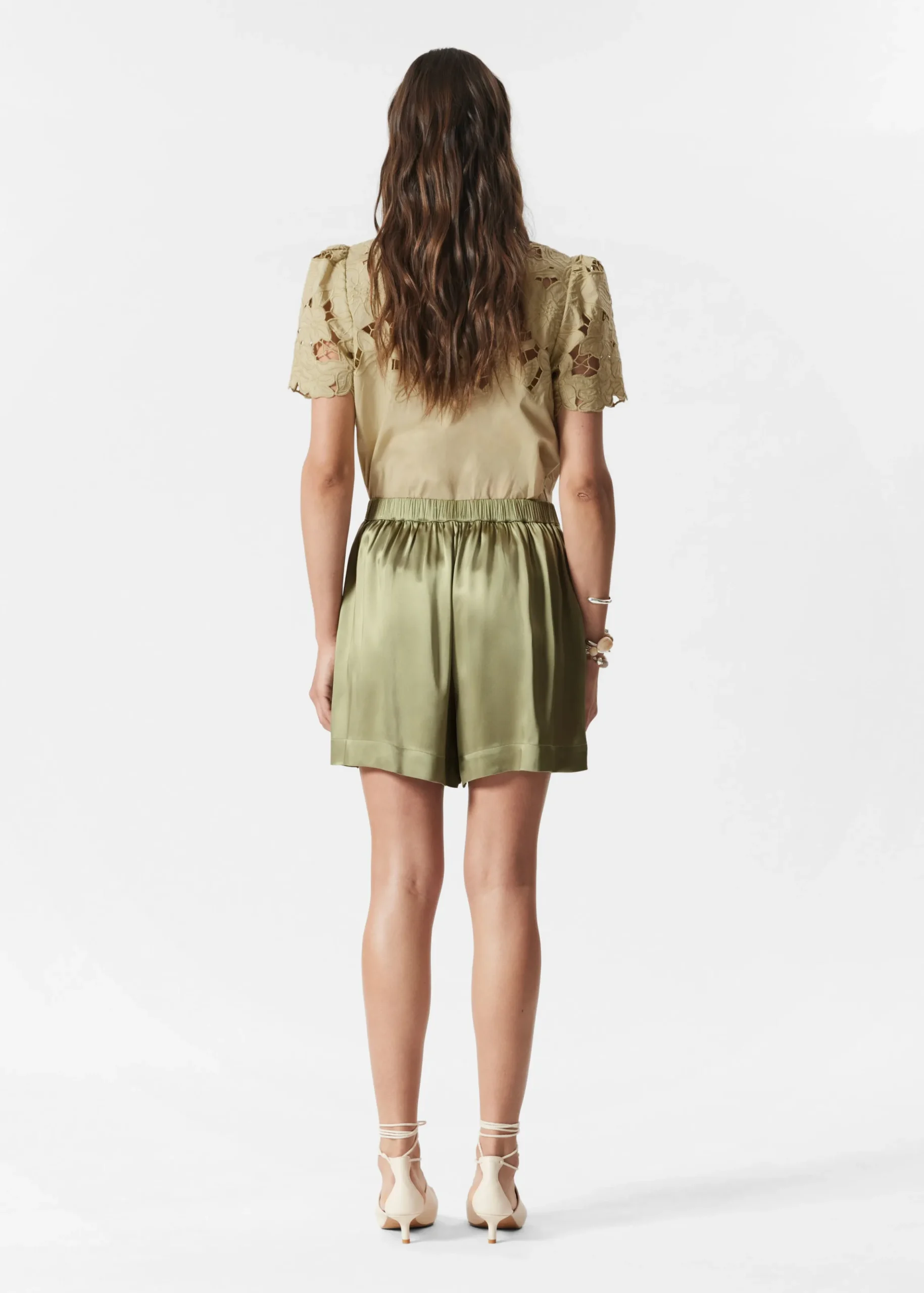 Pull-on-Shorts aus Satin