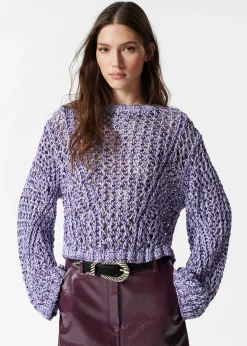 Pullover mit Lochstrickmuster