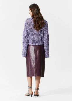 Pullover mit Lochstrickmuster