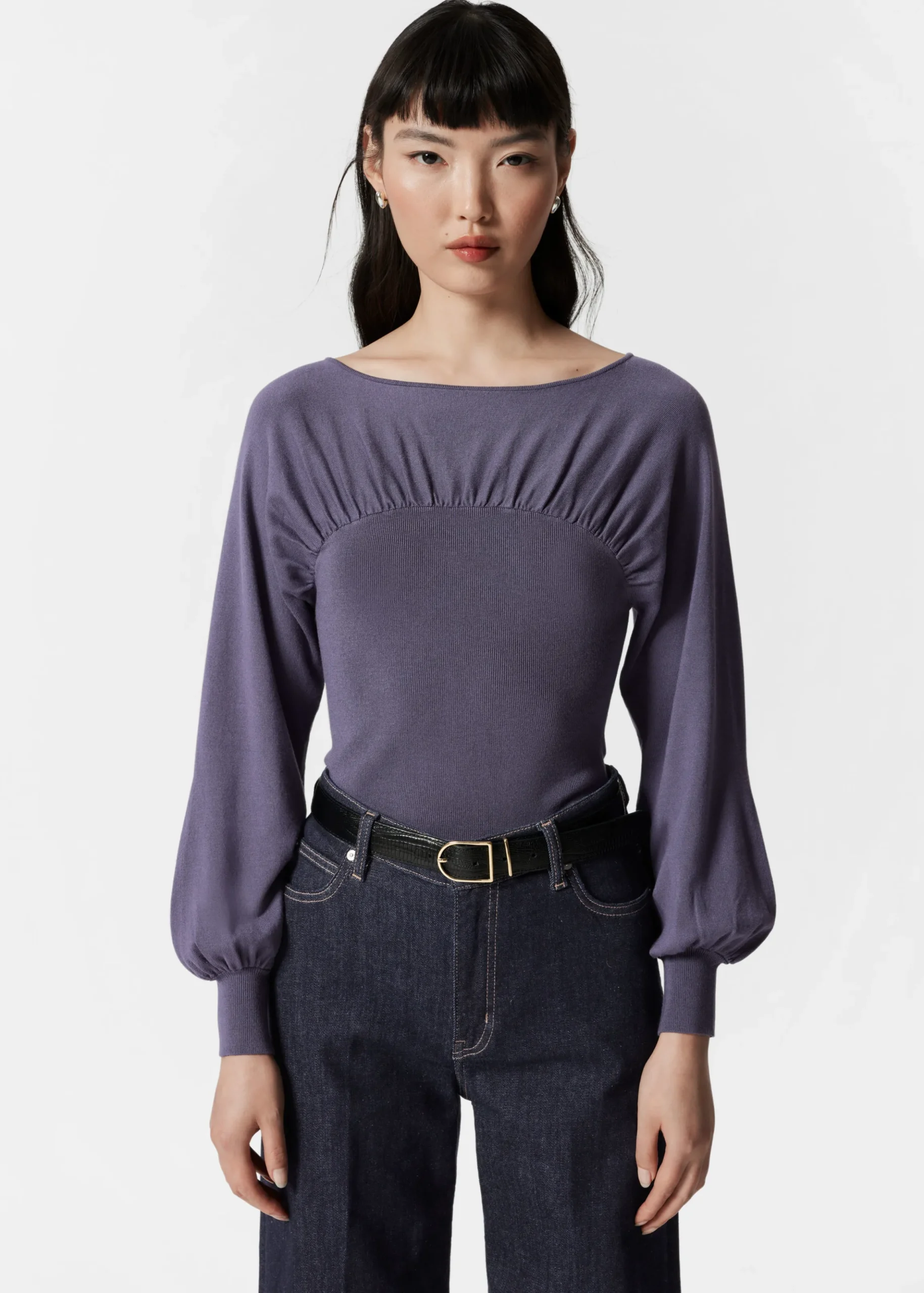 Pullover mit Raffungen