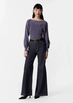 Pullover mit Raffungen