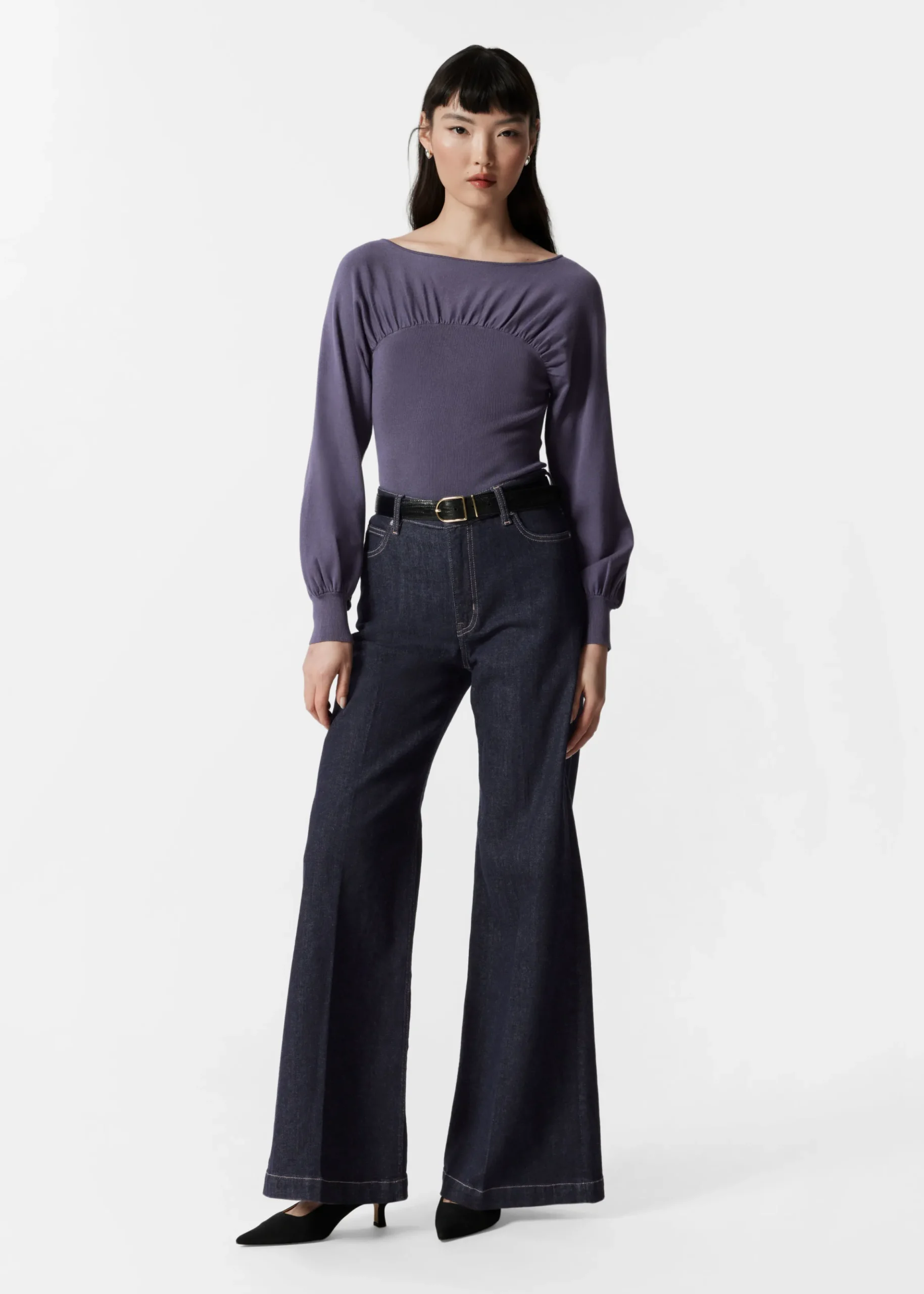 Pullover mit Raffungen