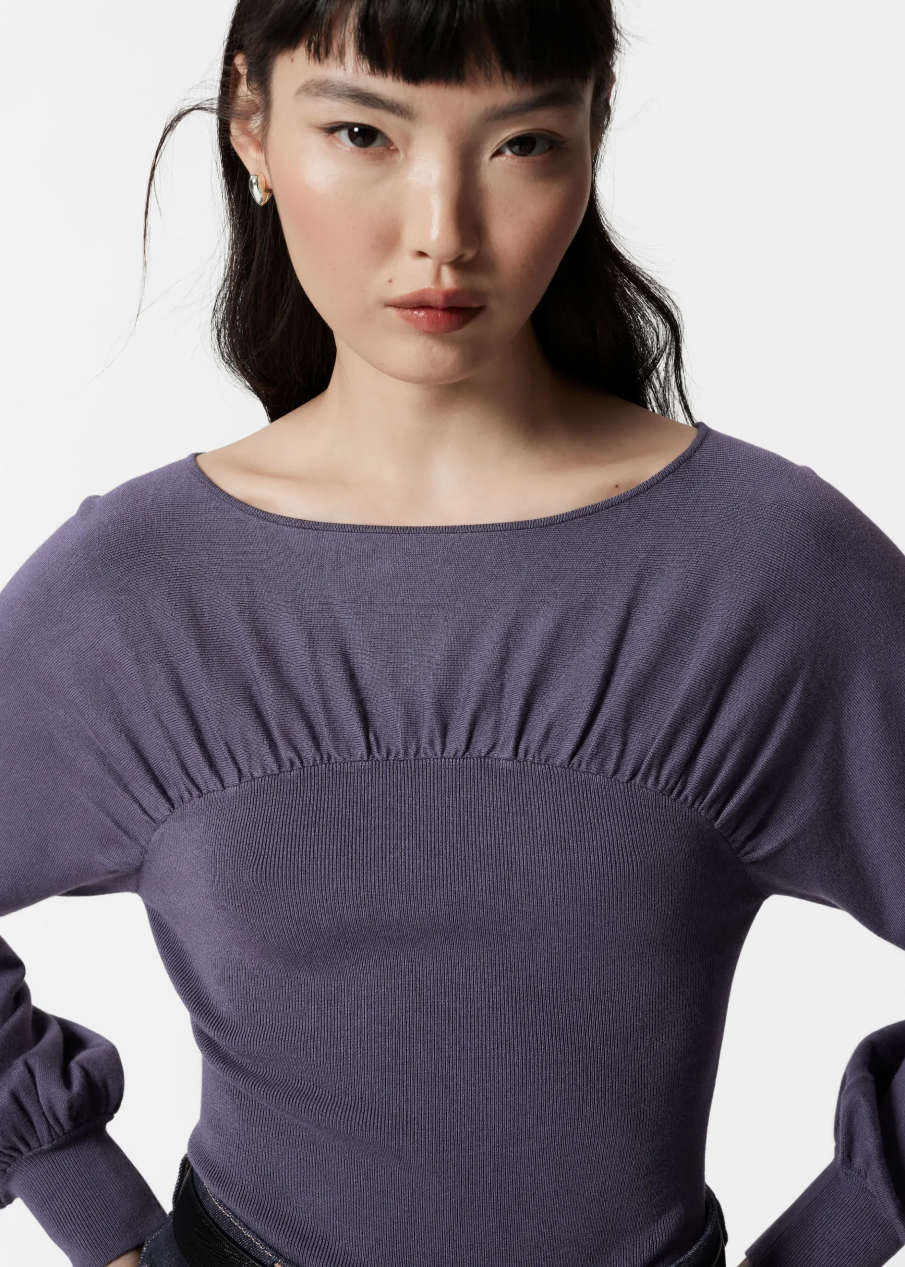 Pullover mit Raffungen