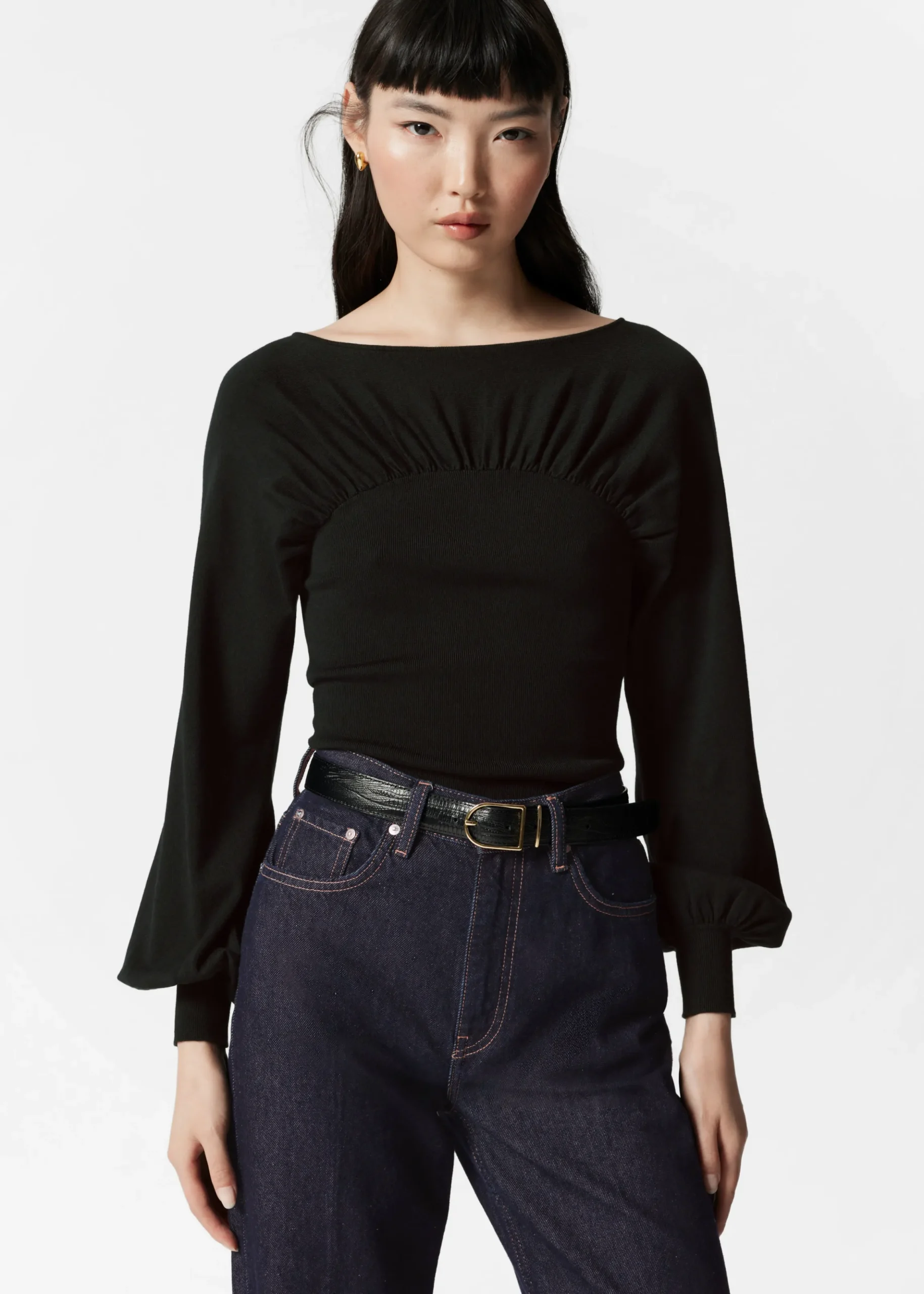 Pullover mit Raffungen