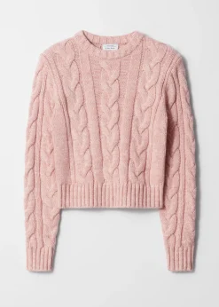 Pullover mit Zopfstrickmuster