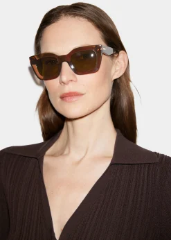 Rechteckige Sonnenbrille aus Acetat