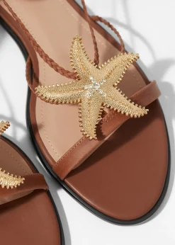 Riemchensandalen mit Verzierungen