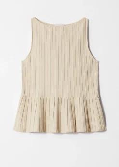 Rippstrickoberteil mit Schößchen